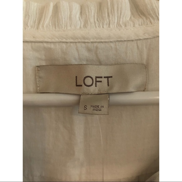 LOFT Embroidered White Dress - Picture 5 of 5